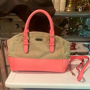 Kate Spade Small Sloan Purse Coral and woven